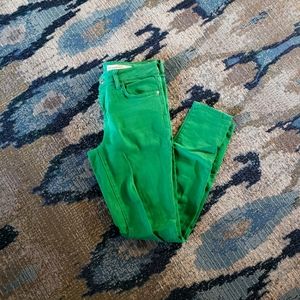 Green Anthropologie MidRise Skinny Jeans size27